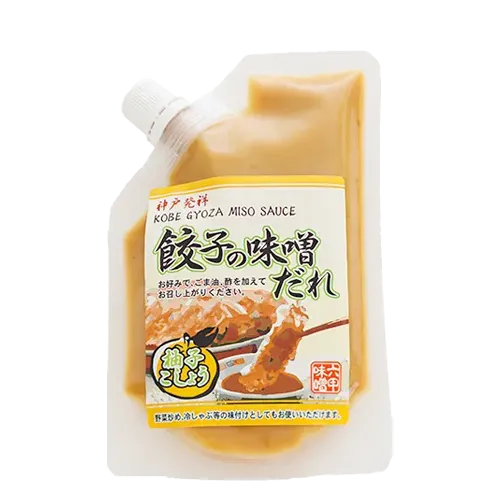Gyoza no Misodare (Yuzu Kosho) package featuring the 2025 Five-Star Hyogo Selection award badge