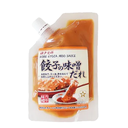 Gyoza no Misodare package featuring the 2014 Five-Star Hyogo Selection award badge