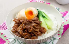 Taiwanese Lu Rou Fan (braised pork belly rice bowl) enhanced with rich red miso
