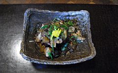 澤正 秋茄子と蕎麦のきのこのソース黒大豆味噌仕立て20101028.jpg