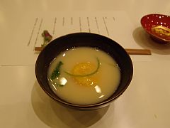 芦屋神社「神饌に学ぶ小午餐」かぼちゃと白玉の味噌汁20160912-S.jpg