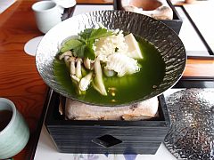 鍋物「鱧のコラーゲン抹茶鍋」20120522-S.jpg