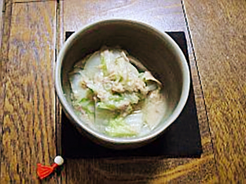 白菜とツナ缶の白味噌煮(冬)