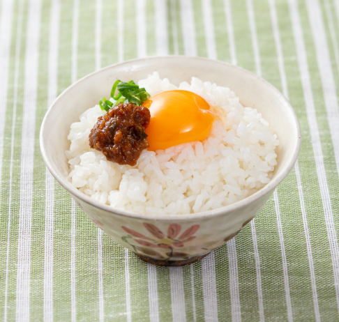 卵がけご飯（岩津ねぎみそ添え）